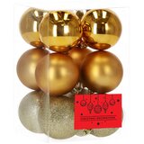  Set Božićnih kuglica 6 cm, zlatne - 12 komada | shoptok.hr