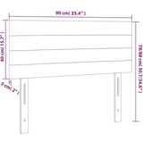  Uzglavlje svjetlosivo 90x5x78/88 cm od tkanine | shoptok.hr