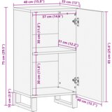  Stranska omarica Rjava 40 x 33 x 75 cm trden mangov les | Shoptok.si