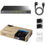 Cudy Svič 10/100/1000 24-port GS1026PS2/24 PoE+/2x Uplink/2x SFP/300W | Eponuda.com