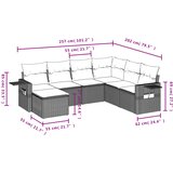 7-dijelni set vrtnih sofa od poliratana s jastucima bež | shoptok.hr