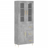 Maison Chic Visoka Komoda - Predalnik betonsko siva 69,5x34x180 cm inženirski les, (21718647) | Shoptok.si