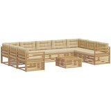  Set vanjskih sofa 10 kom. Bijela i bež Poliester | Eponuda.com