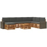  Set vanjskih sofa 9 kom. Prirodna i antracit | shoptok.hr