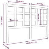  Posteljno vzglavje sivo 145,5x4x100 cm trdna borovina, (20646663) | Shoptok.si