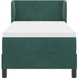 Box Spring Krevet s Dušekom Tamno Zelena 80x200 cm Baršun | shoptok.hr