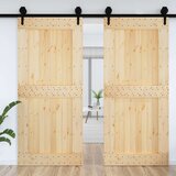  Vrata NARVIK 100 x 210 cm Čvrsta borovina (neobrađena) Prirodna | shoptok.hr
