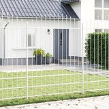 vidaXL Ograja s Špico in Lokom Bela Kovina Standard Razširljiva Cene