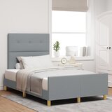 vidaXL Postelja Svetlo Siva 120x190 cm Tkanina, (22049811) | Shoptok.si