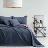 Restilo Rožnato/temno sivo prešito pregrinjalo iz mikrovlaken 220x240 cm Softa – | Shoptok.si