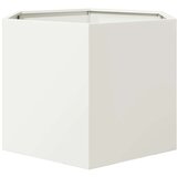 vidaXL Vrtno korito bela šestkotnik 40x40x40 cm jeklo | Shoptok.si