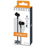 Streetz E110 In-ear Slušalice s Daljinskim i Mikrofonom, Crne | shoptok.hr