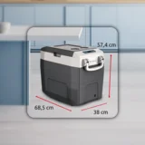 družinski hladilnik, prenosni, prostornina 46 lit., do -18 °C 12V/220V - GLACIALE 50