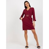 Och Bella Dress-TW-SK-BL-1011.17-burgundy | Shoptok.si