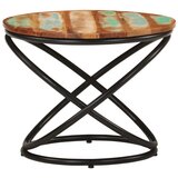 Maison Chic Klubska mizica - kavna mizica - Nizka mizica Ø50x40 cm trden predelan les in jeklo, (21754401) Cene