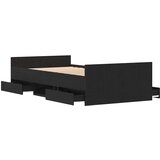 Krevetna konstrukcija s ladicama Crni hrast 193 x 93 x 50 cm | shoptok.hr