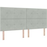  Postelja z vzmetnico in klopjo svetlo siva 200x200 cm žamet | Shoptok.si
