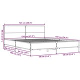  Okvir za krevet smeđi hrast 120x190cm konstruirano drvo i metal | shoptok.hr