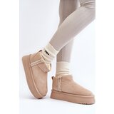 Boto Beige Patterned Platform Snow Boots Udra | Shoptok.si