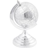 vidaXL Globus skulptura srebrna 16.5x14x26 cm aluminij, (22048770) | Shoptok.si