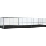 vidaXL Kavez za ptice s produžetkom srebrni 1039x207x212 cm čelični | shoptok.hr
