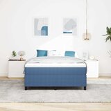  Krevet s opruga kutije Plava i bijela 140 x 200 cm | shoptok.hr