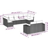 vidaXL 9-dijelni set vrtnih sofa s jastucima poliratan smeđi | shoptok.hr