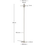 Kave Home Stoječa svetilka v srebrni barvi s kovinskim senčilom (višina 130 cm) Nuvira – | Shoptok.si