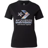 Converse Majica svijetloplava / sivkasto ljubičasta (mauve) / svijetlonarančasta / crna