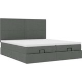 vidaXL otomanski okvir kreveta s madracima tamnosivi 200x200cm tkanine | shoptok.hr