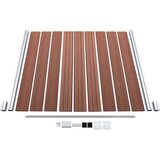 vidaXL set WPC ograda 2 kvadratne + 1 kosa 446 x 186 cm smeđi | shoptok.hr