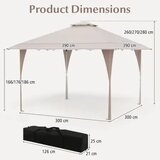  Gazebo paviljon sa mehanizmom 4x4m Bež | Eponuda.com