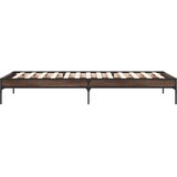  Okvir za krevet smeđi hrast 100x200cm konstruirano drvo i metal | shoptok.hr