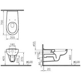 Vitra 5813B003-0075 conforma viseča wc školjka za invalide | Shoptok.si