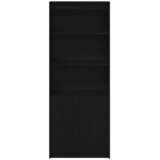  Visoka komoda crna hrast 70x35x180 cm od konstruiranog drva | Eponuda.com