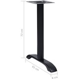  Noge za bistro stol 2 kom crne 61x8x72 cm lijevano željezo | shoptok.hr