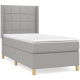 The Living Store Box spring postelja z vzmetnico svetlo siv 100x200 cm blago - Box Spring Postelja, (21521158) | Shoptok.si