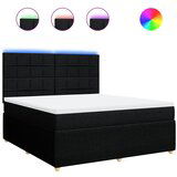Maison Chic Box spring postelja - Vzmetna postelja z vzmetnico črna 180x200 cm blago SL10843, (21885669) | Shoptok.si