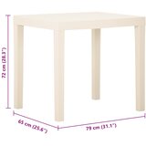  Vrtni stol bijeli 79 x 65 x 72 cm plastični | Eponuda.com