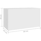  Skrinja za shranjevanje bela 84x42x46 cm konstruiran les, (20818737) | Shoptok.si