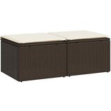 Maison Chic Seti vrtnega pohištva - Vrtna garnitura - Vrtni pohištvo set z blazinami 2-delna rjav ratan/akacija, (21805519) | Shoptok.si