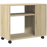  Bočni stolić s kotačima boja hrasta sonome 70x35x60 cm drveni | shoptok.hr