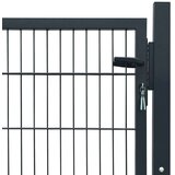 vidaXL Ograjna vrata jeklena antracitna 105x150 cm | Shoptok.si