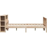 vidaXL Krevet s regalom za knjige bez madraca 120x190 cm od borovine | shoptok.hr