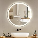 Nettlife Svetlobno ogledalo za kopalnico - Okroglo 50 cm LED, stensko, stikalo na dotik, proti megli, IP44, nastavljivo 3000K-6500K, (22149692) Cene
