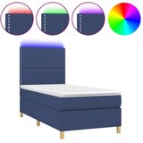  box spring s madracem LED plavi 100x200 cm od tkanine | shoptok.hr