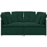  Modularna sofa s jastucima, baršunasta tamnozelena | shoptok.hr