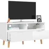 TV ormarić visoki sjaj bijeli 90x40x48,5 cm konstruirano drvo | shoptok.hr