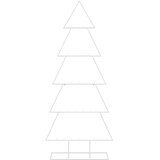  Metalno božićno drvce sa stalkom KUOPIO 150 cm Čelik Bijela - 150 cm Bijela bez LED svjetala | shoptok.hr