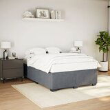 Maison Chic Posteljni okvir - Dvoposteljna postelja - Zakonska postelja brez vzmetnice temno siv 140x200 cm žamet-J12976, (21765826) | Shoptok.si